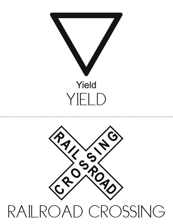 US traffic signs Mini Book - Sheet 2