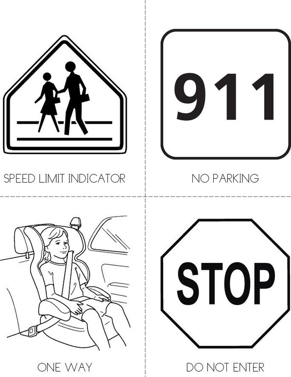 US traffic signs Mini Book - Sheet 2