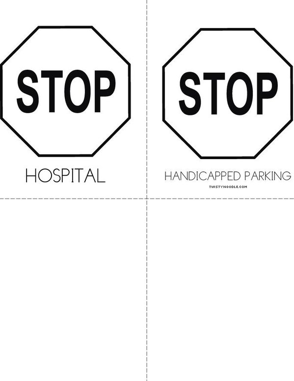 US traffic signs Mini Book - Sheet 3