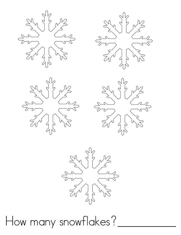 Snowflake Activity Book Mini Book - Sheet 2