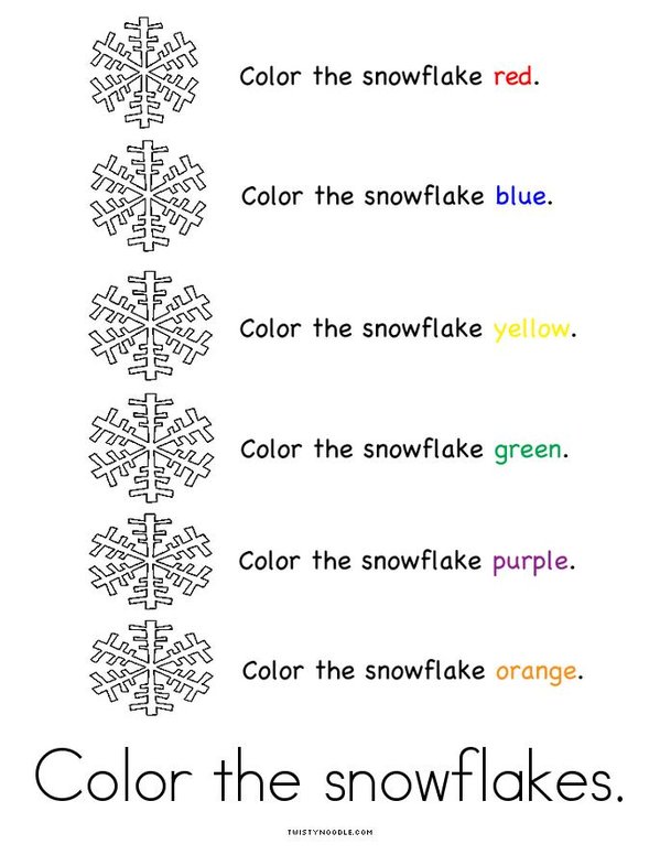 Snowflake Activity Book Mini Book - Sheet 6
