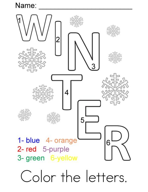 Winter Activity Book Mini Book - Sheet 1