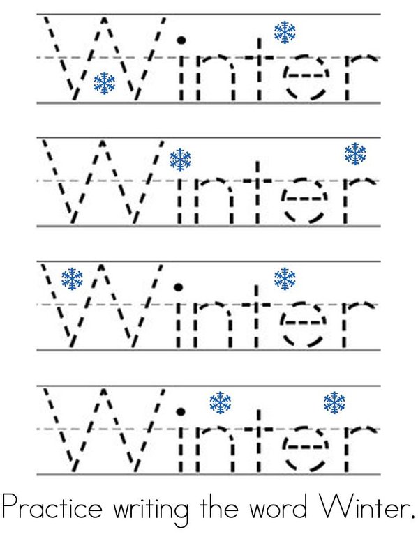 Winter Activity Book Mini Book - Sheet 3