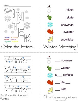 Winter Activity Book