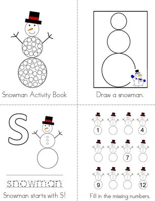 Snowman Activity Book