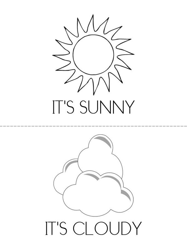 THE WEATHER Mini Book - Sheet 1