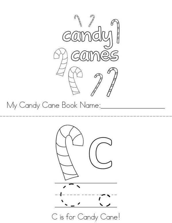 My Candy Cane Book Mini Book - Sheet 1
