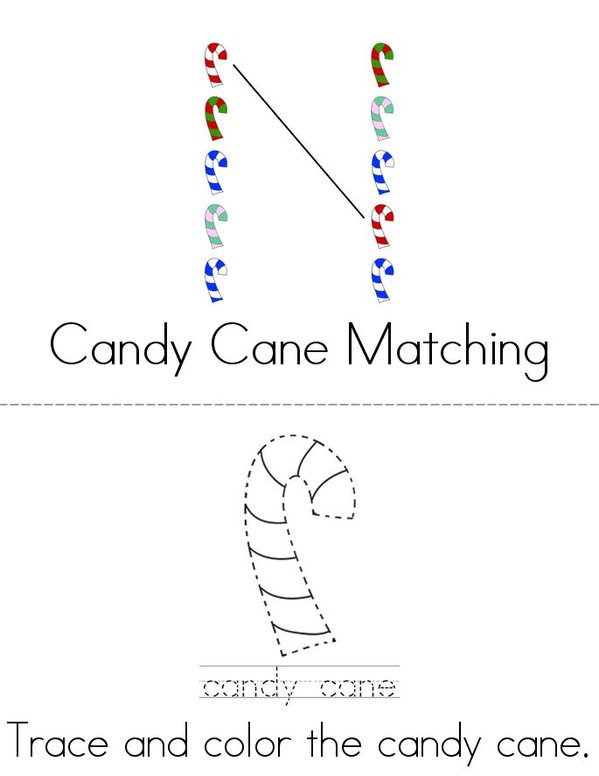 My Candy Cane Book Mini Book - Sheet 2