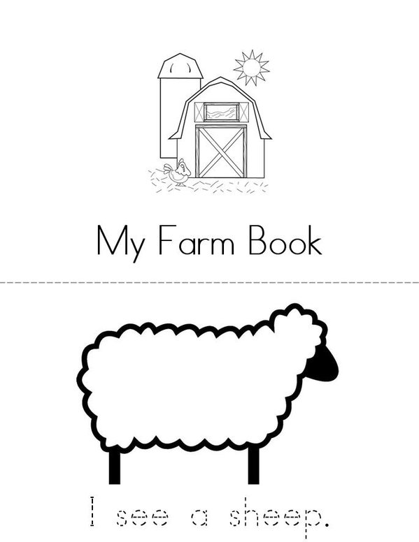  Farm Animal Mini Book - Sheet 1