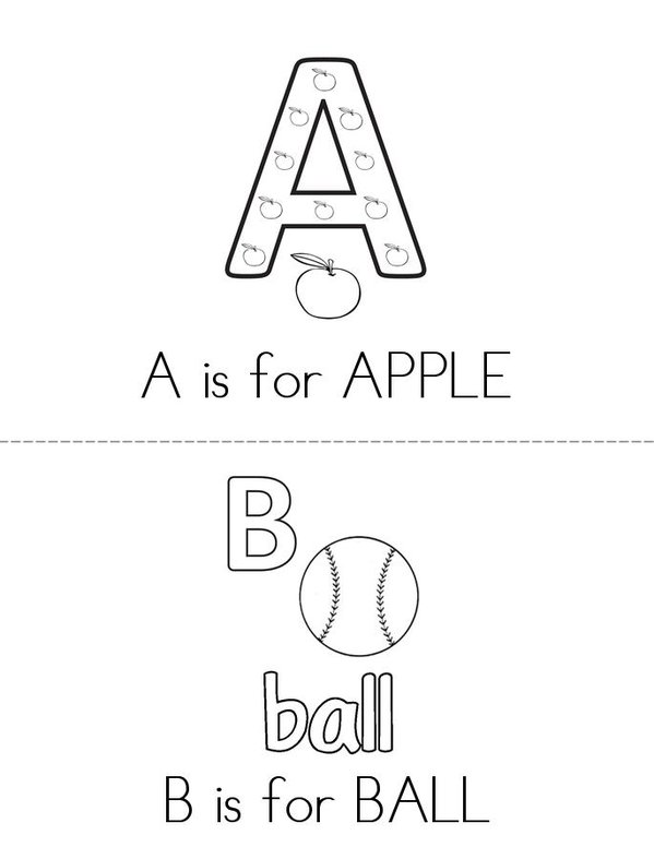 Natalya's ABC Book Mini Book - Sheet 1