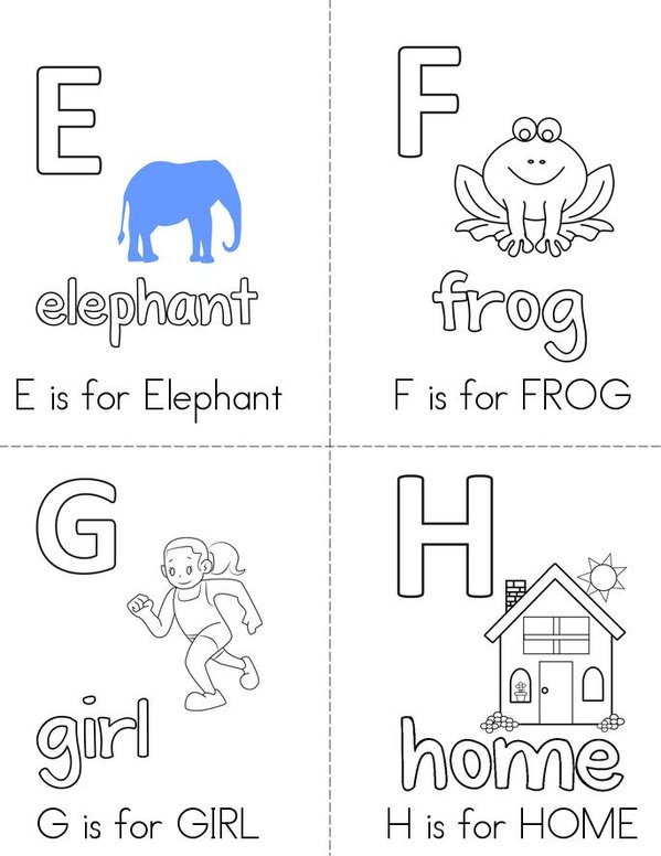 Natalya's ABC Book Mini Book - Sheet 2