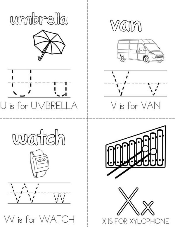 Natalya's ABC Book Mini Book - Sheet 6