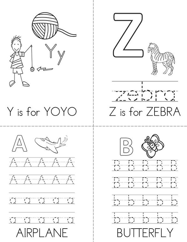 Natalya's ABC Book Mini Book - Sheet 7