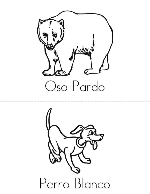 Oso Pardo Mini Book - Sheet 1