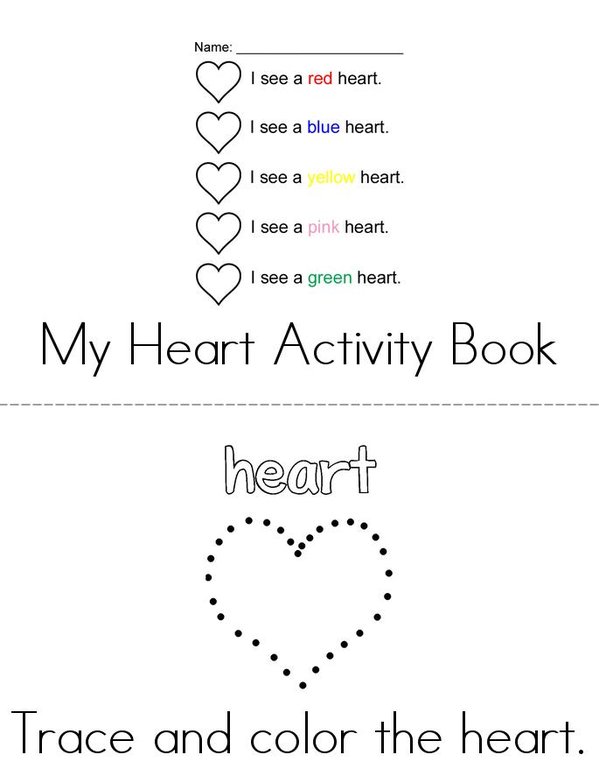 My Heart Activity Book Mini Book - Sheet 1