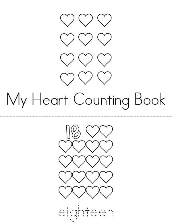 My Heart Counting Book Mini Book - Sheet 1