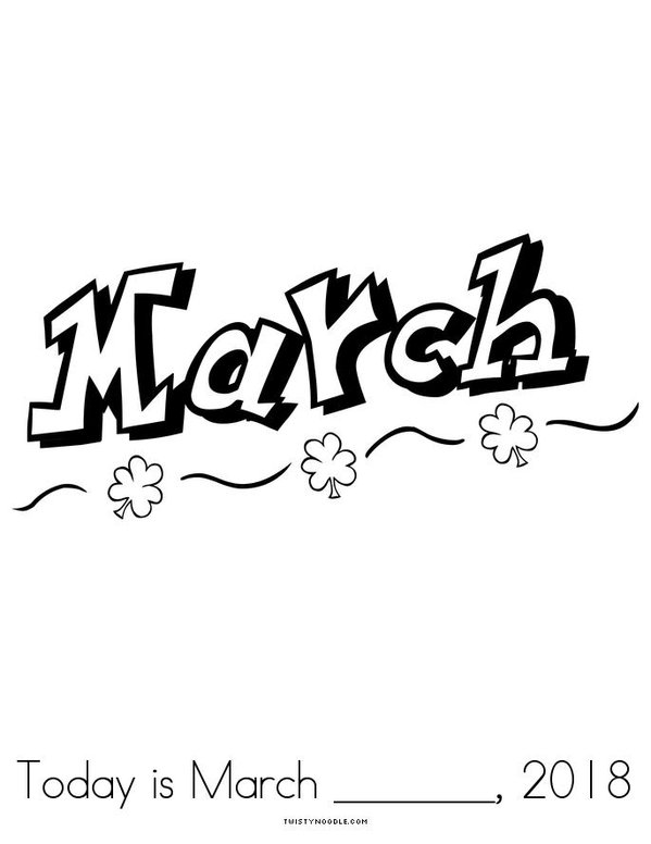 Hello March Mini Book - Sheet 4