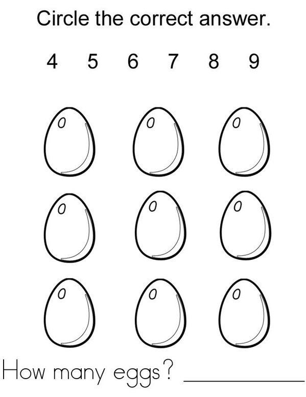 Easter Counting Mini Book - Sheet 3