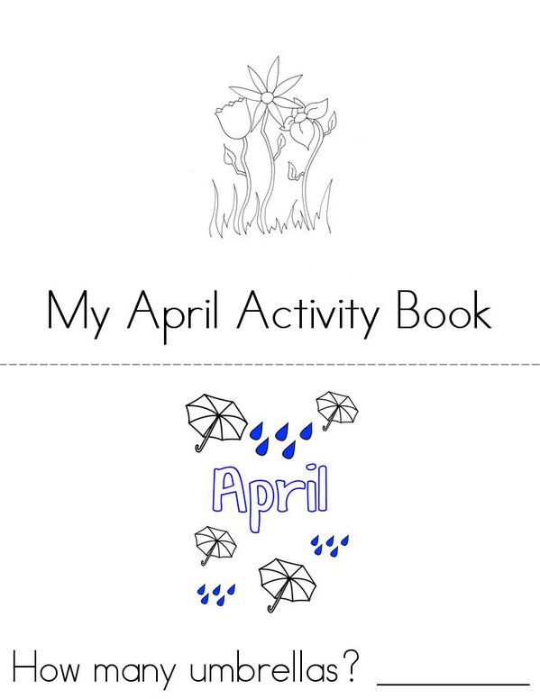 My April Activity Book Mini Book - Sheet 1