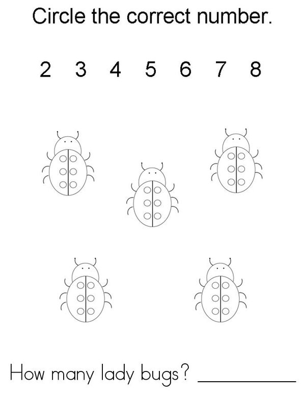 My Bug Counting Book Mini Book - Sheet 2