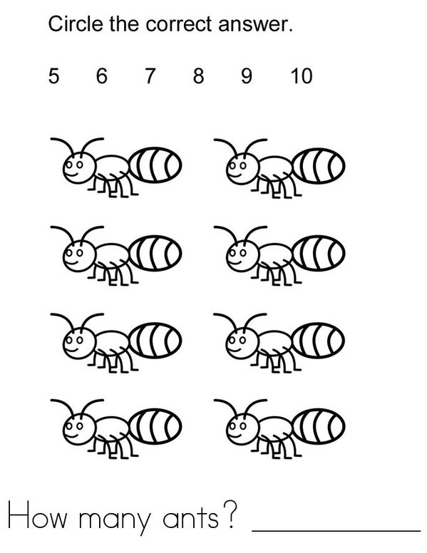 My Bug Counting Book Mini Book - Sheet 3