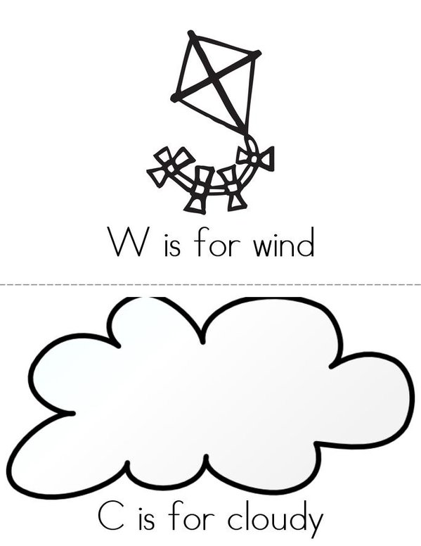 My Weather Book Mini Book - Sheet 1