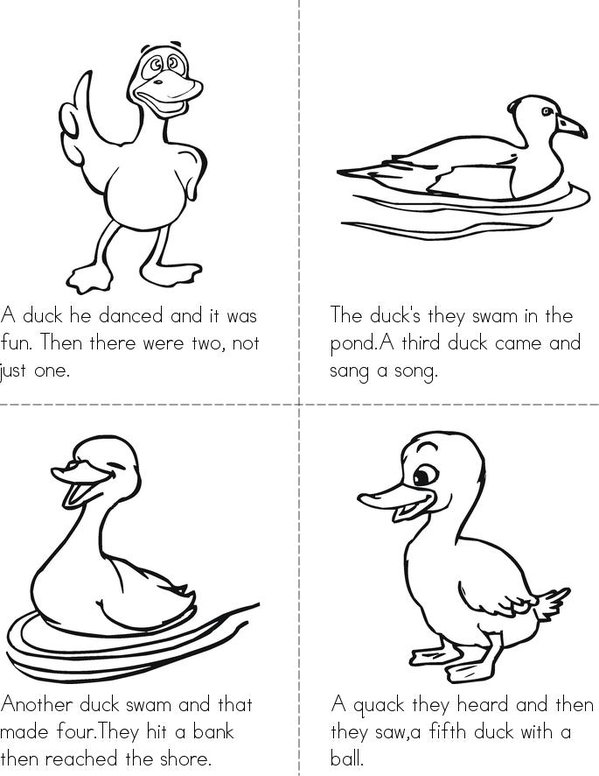 A DUCK Mini Book - Sheet 1