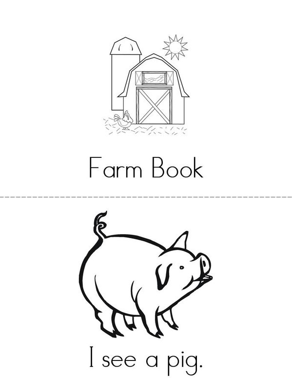 Farm Book Mini Book - Sheet 1