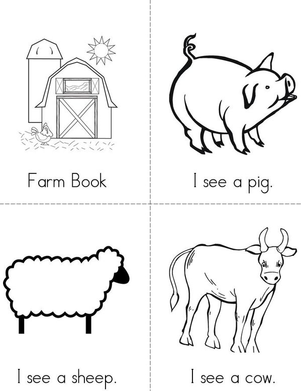 Farm Book Mini Book - Sheet 1