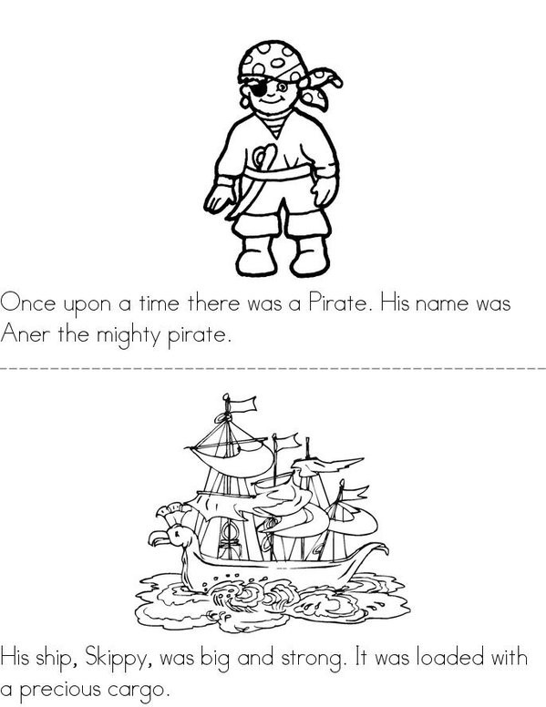 Mighty Pirate Aner Mini Book - Sheet 1