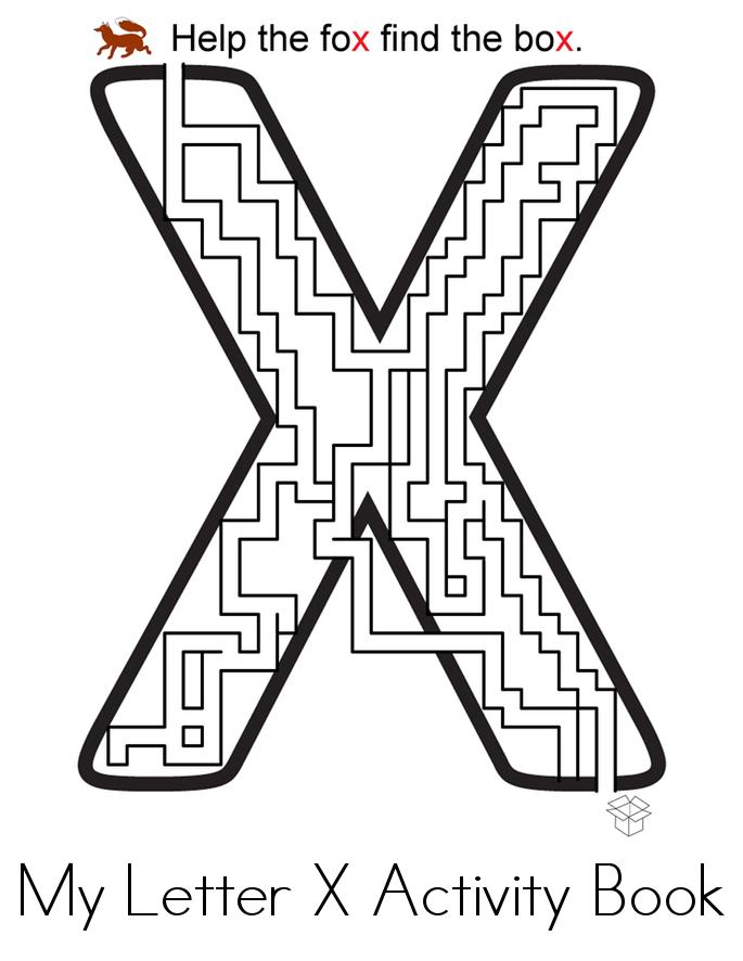 letter x activity book twisty noodle