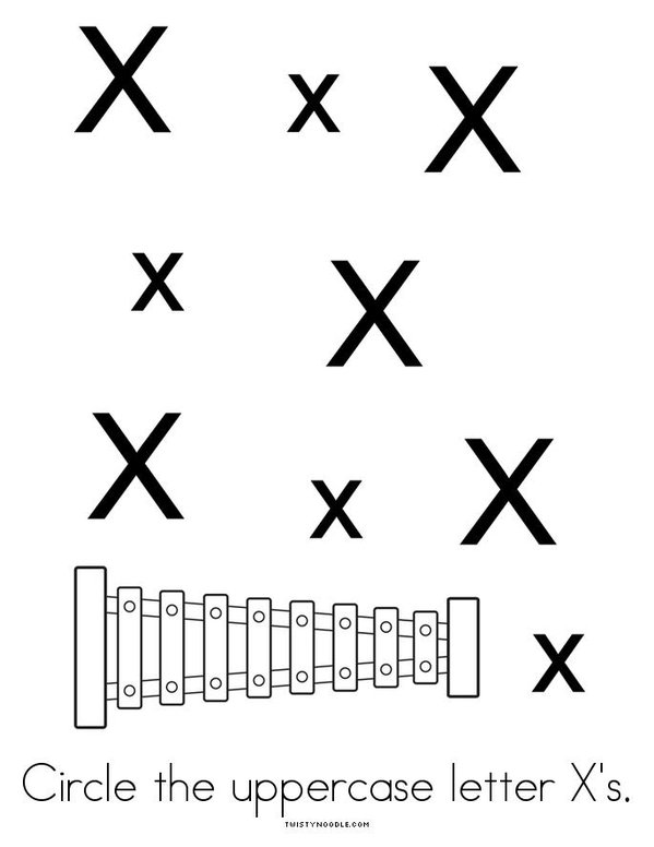 Letter X Activity Book Mini Book - Sheet 4