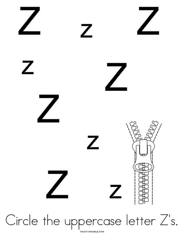 Letter Z Activity Book Mini Book - Sheet 4