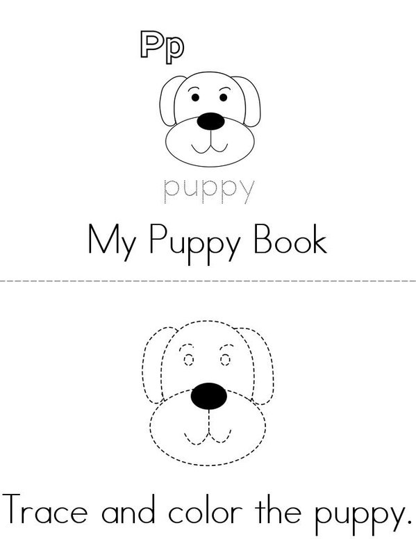 My Puppy Book Mini Book - Sheet 1
