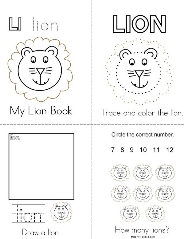 My Lion Book Mini Book