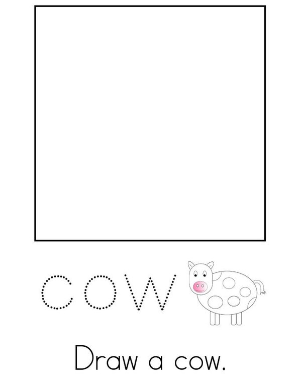 My Cow Book Mini Book - Sheet 3