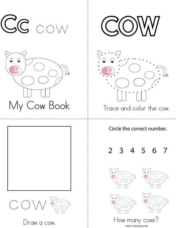 My Cow Book Mini Book