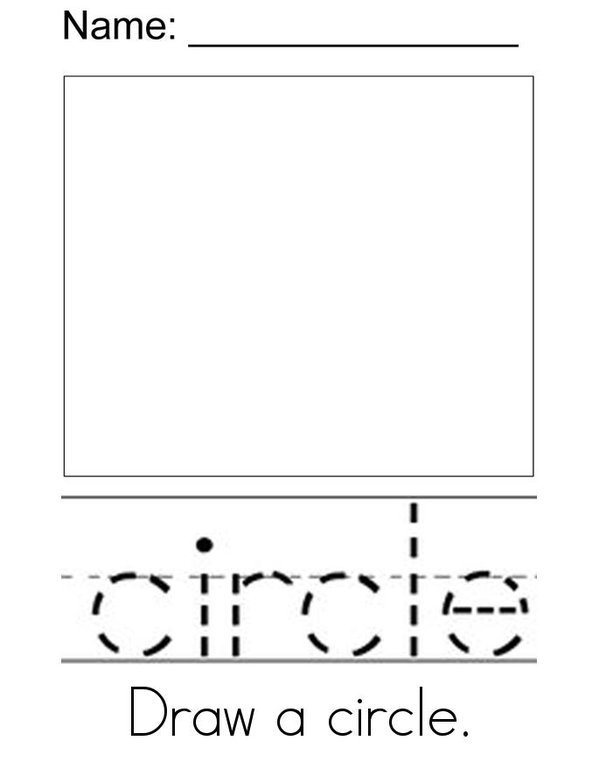 My Circle Activity Book Mini Book - Sheet 2