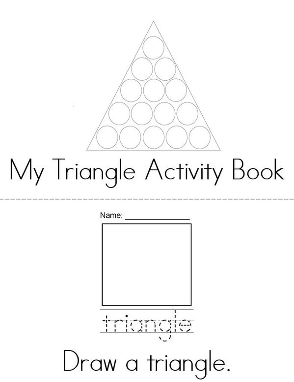 My Triangle Activity Book Mini Book - Sheet 1
