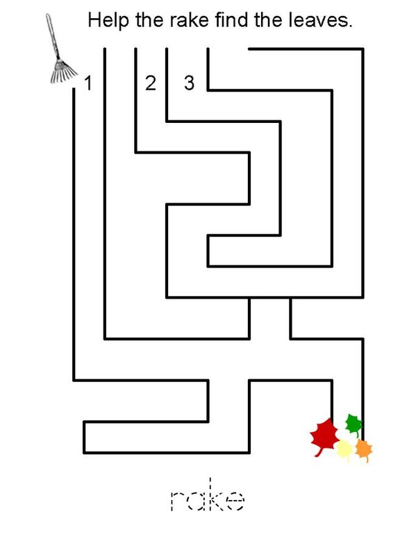 My Fall Mazes Mini Book - Sheet 3