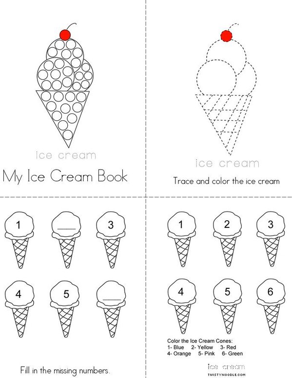 My Ice Cream Book Mini Book
