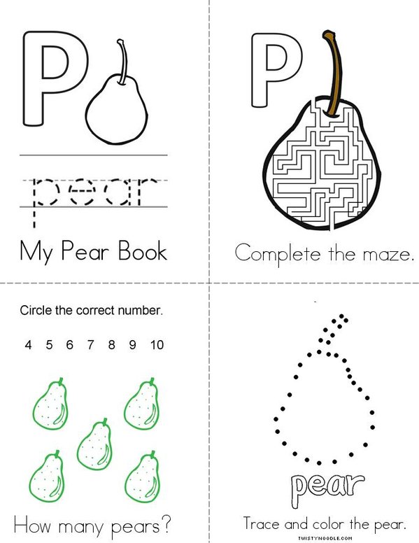 My Pear Book Mini Book