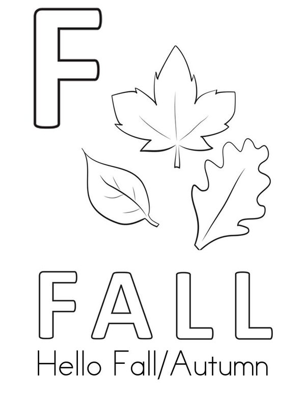 Hello Fall/Autumn Mini Book - Sheet 1