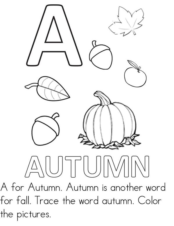 Hello Fall/Autumn Mini Book - Sheet 5