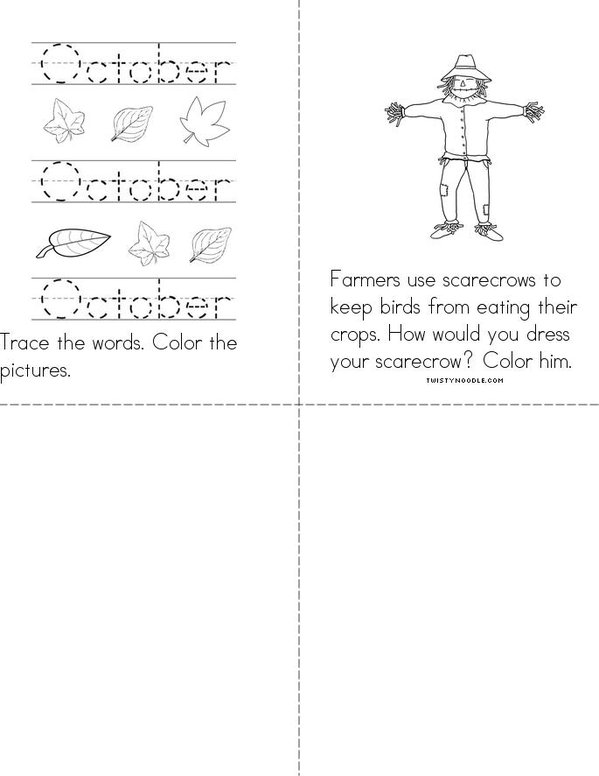 Hello Fall/Autumn Mini Book - Sheet 6