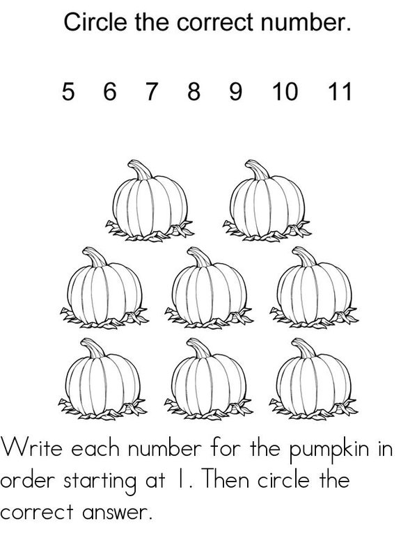 Fall Math Mini Book - Sheet 11