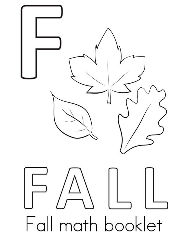 Fall Math Mini Book - Sheet 1