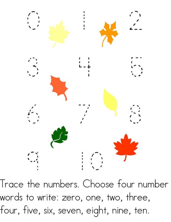 Fall Math Mini Book - Sheet 2