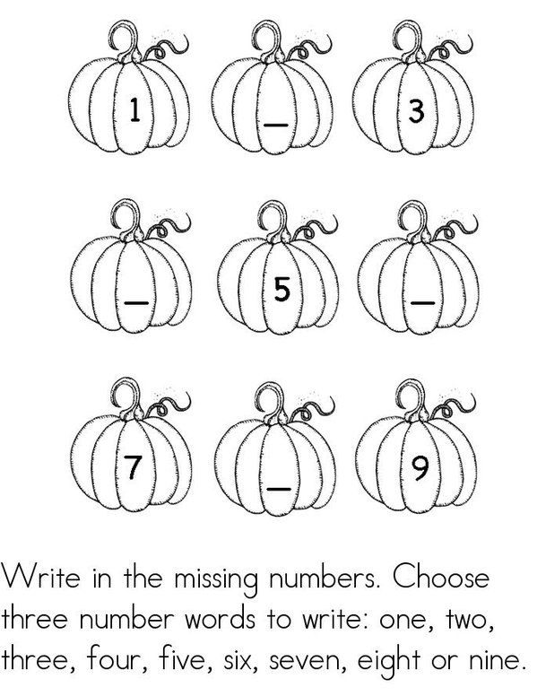 Fall Math Mini Book - Sheet 5