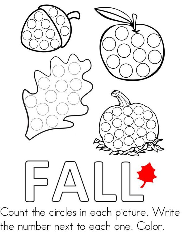 Fall Math Mini Book - Sheet 8